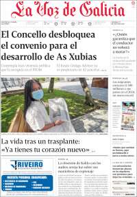 Portada de La Voz de Galicia (España)