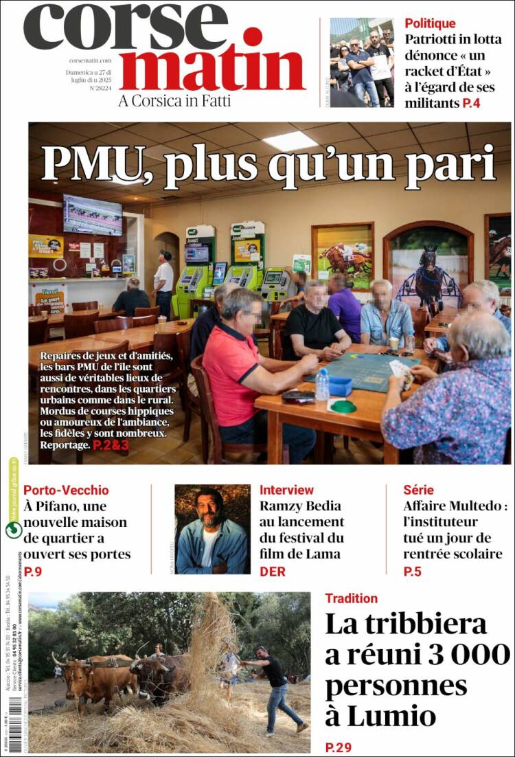 Portada de Corse-Matin (France)