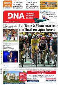 Portada de Les Dernières Nouvelles d'Alsace (Francia)