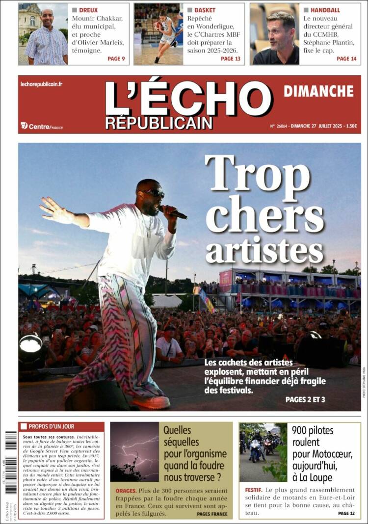 Portada de L'Echo Républicain (France)