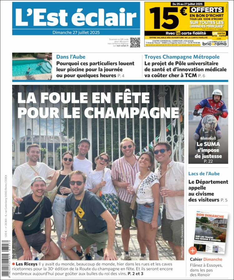 Portada de L'Est Eclair (France)