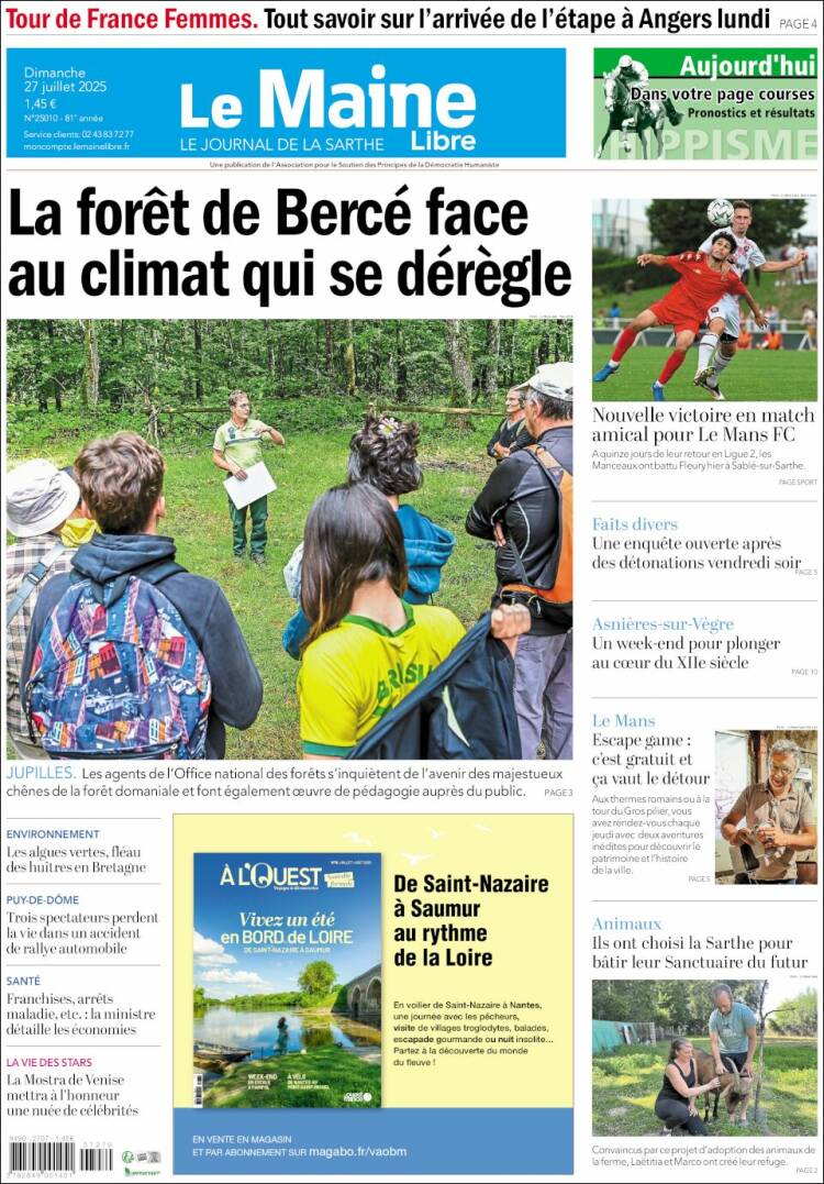 Portada de Le Maine Libre (France)