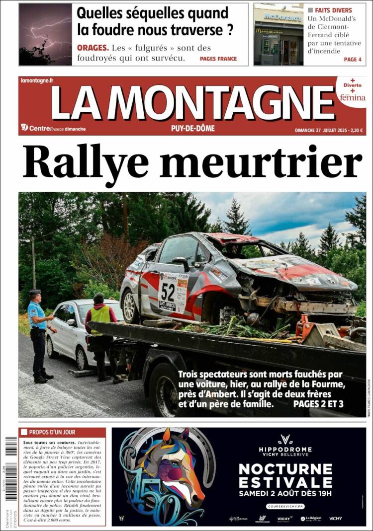 Portada de La Montagne (Francia)