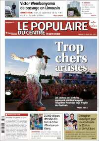 Portada de Le Populaire du Centre (Francia)