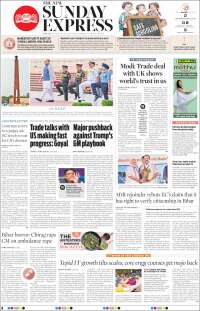 Portada de New Indian Express (India)