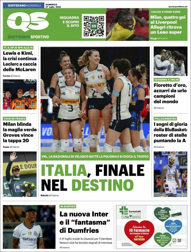 Portada de Quotidiano Sportivo (Italy)