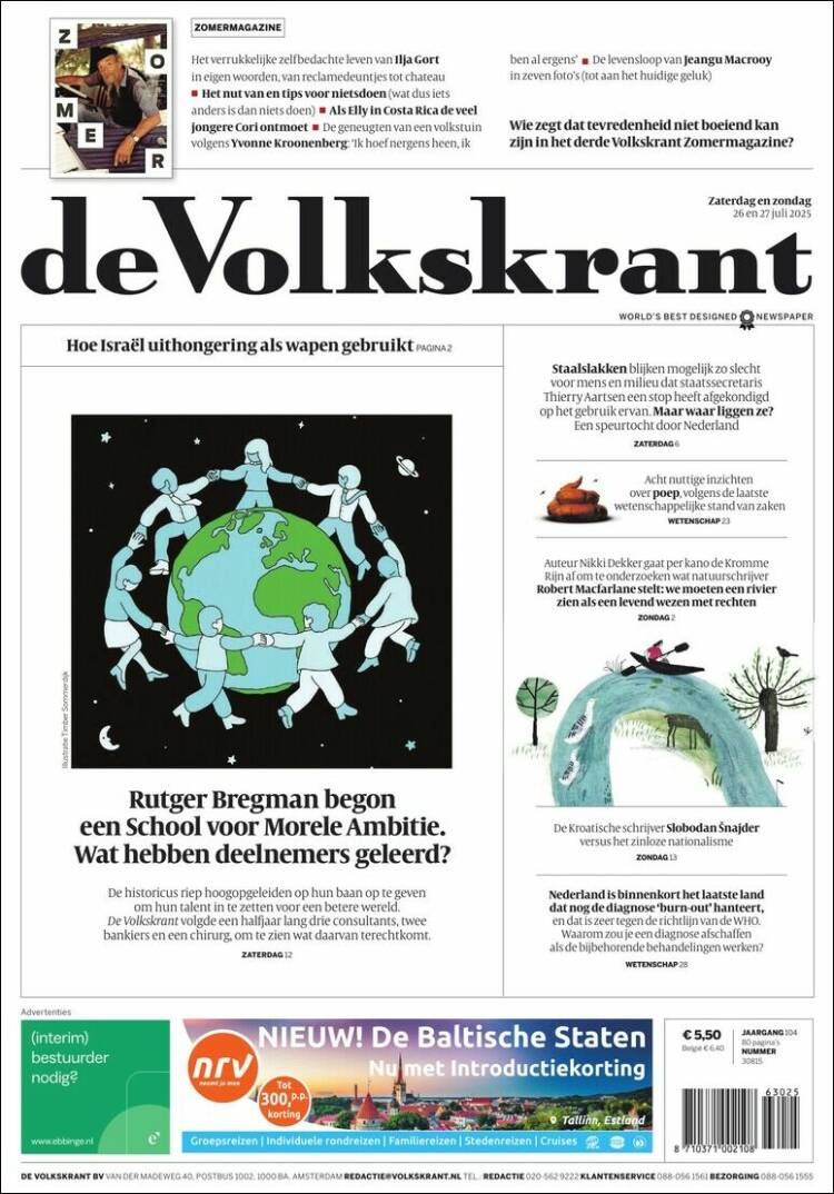 Portada de De Volkskrant (Pays-Bas)