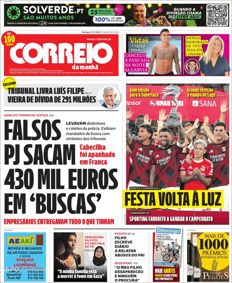 Portada de Correio da Manhã (Portugal)