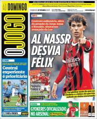 Portada de O Jogo (Portugal)