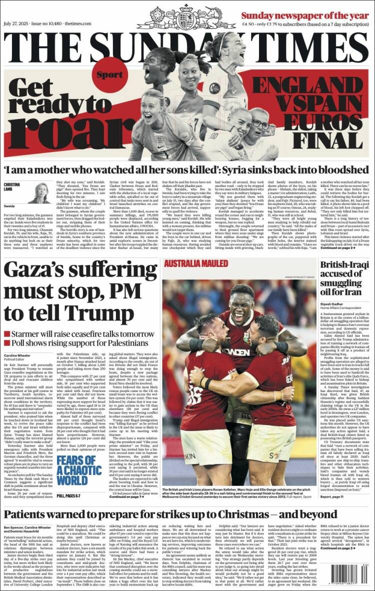 Portada de The Times (United Kingdom)