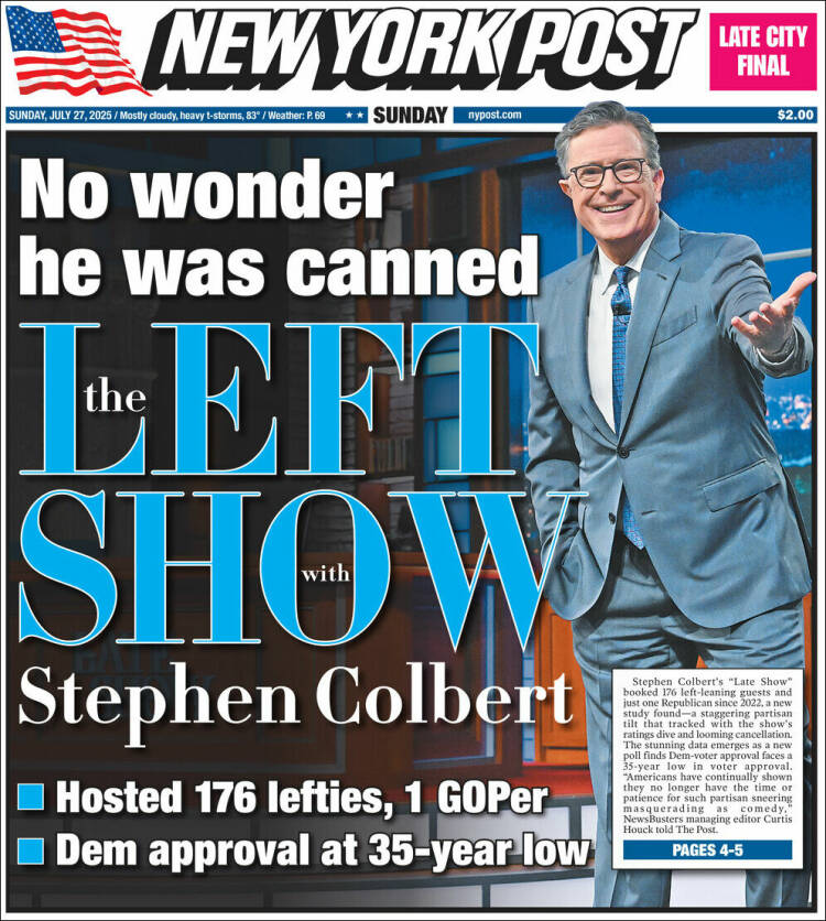 Portada de New York Post (États-Unis)