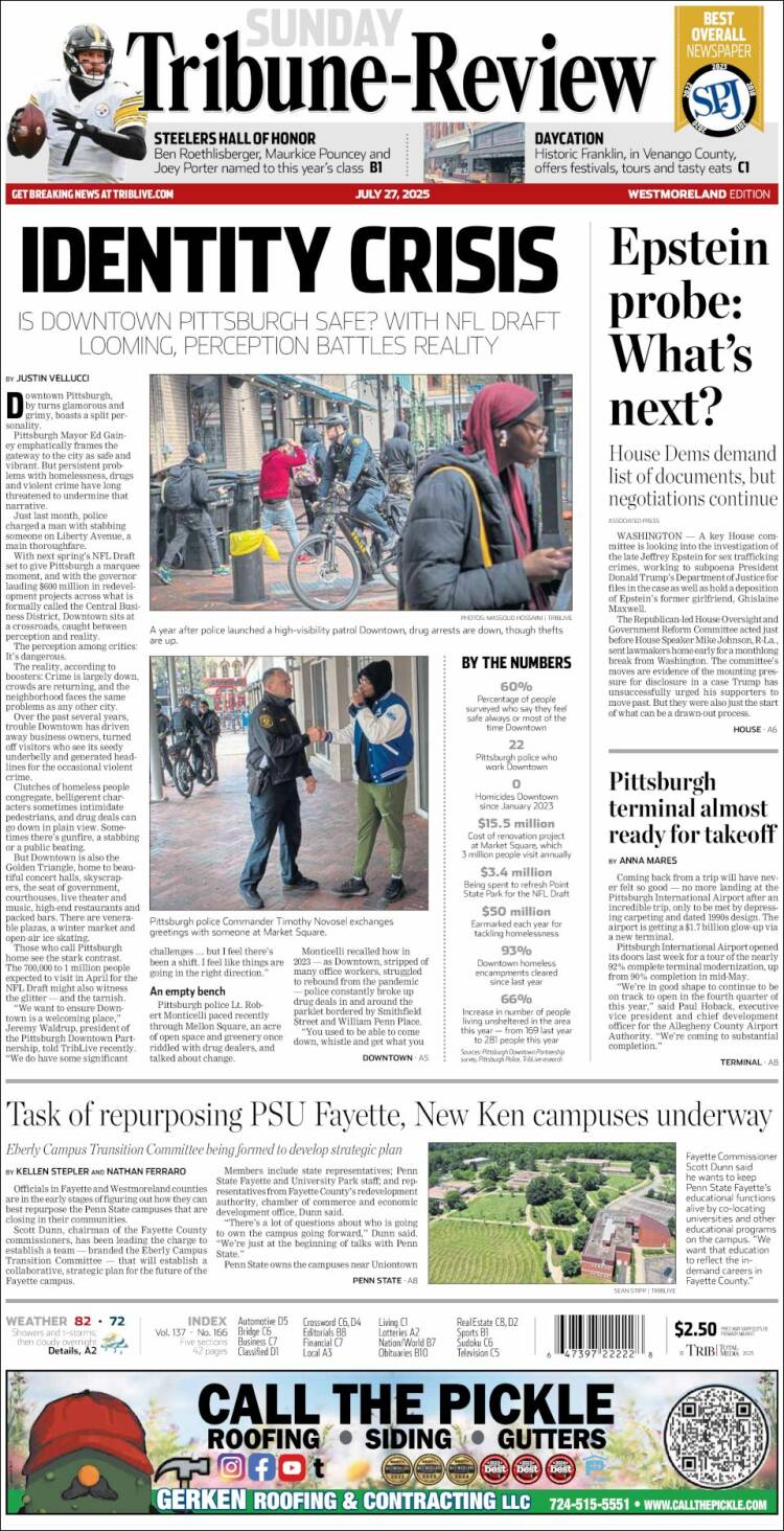 Portada de Tribune-Review (États-Unis)