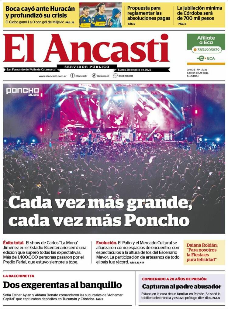 Portada de El Ancasti (Argentine)