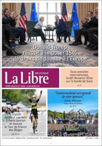 Portada de La Libre.be (Belgium)
