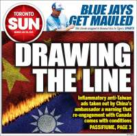 Portada de The Toronto Sun (Canadá)