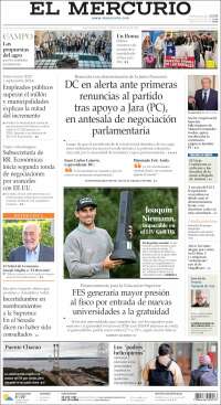 Portada de El Mercurio (Chile)