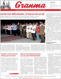 Portada de Granma (Cuba)