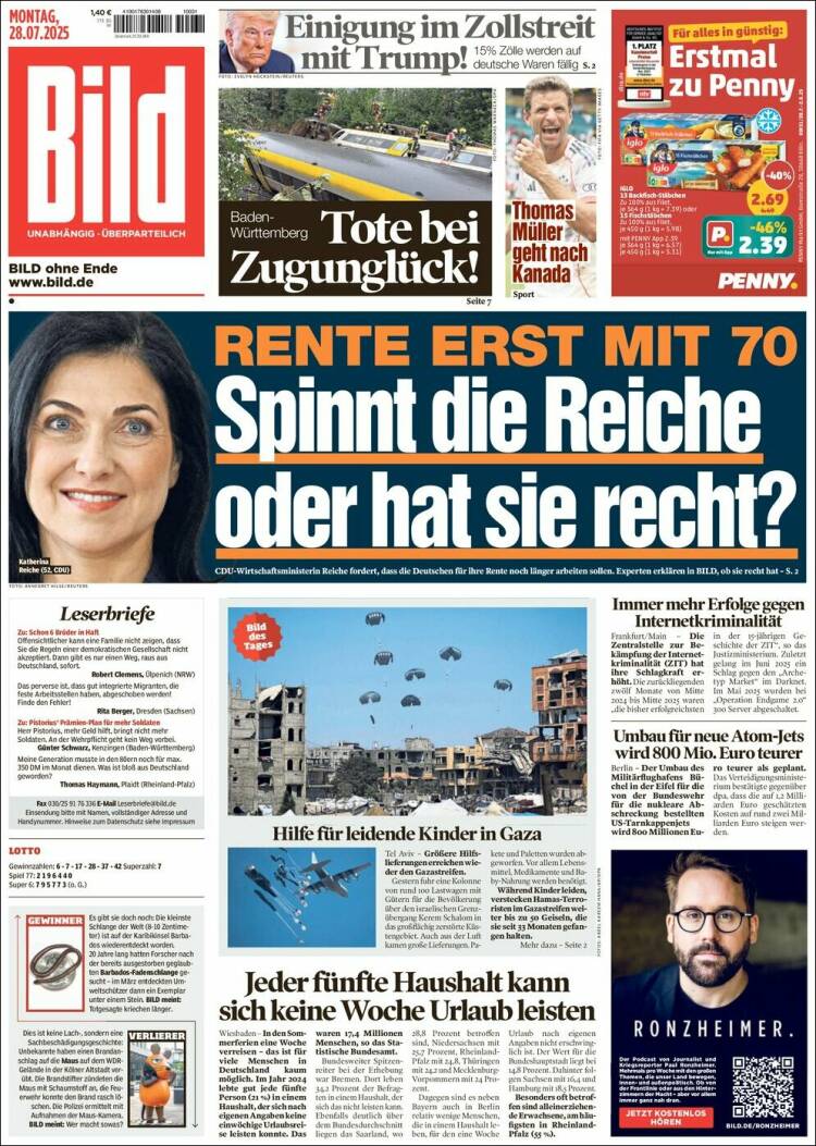 Portada de Bild (Allemagne)