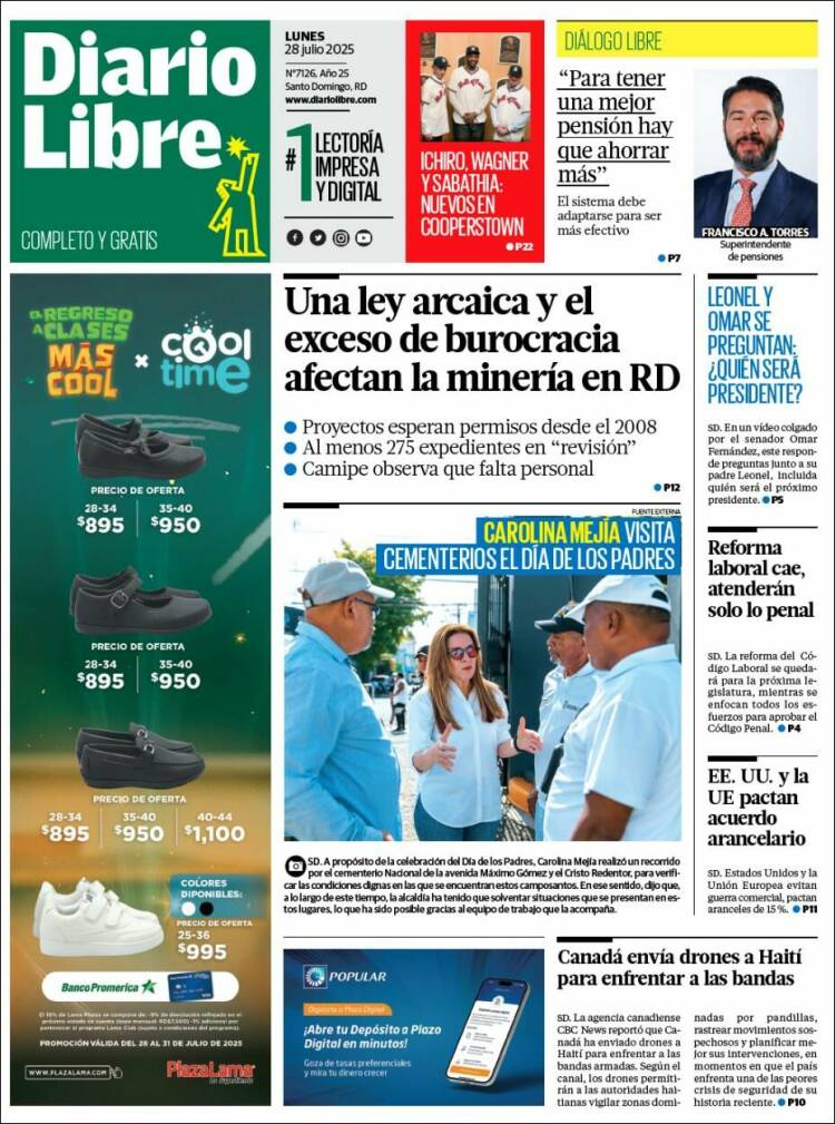 Portada de Diario Libre (R. Dominicaine)
