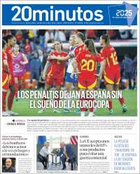 Portada de 20 Minutos - Barcelona (España)