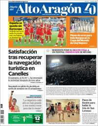 Portada de Diario del AltoAragón (Espagne)