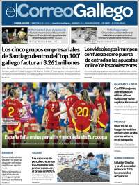 Portada de El Correo Gallego (España)