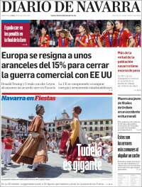 Portada de Diario de Navarra (España)