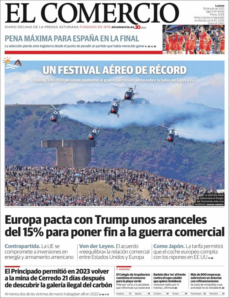 Portada de El Comercio - Gijón (Spain)