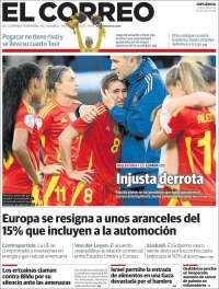 Portada de El Correo - Guipuzcoa (España)