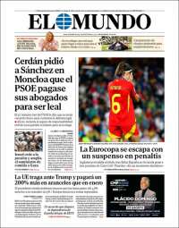 Portada de El Mundo (España)