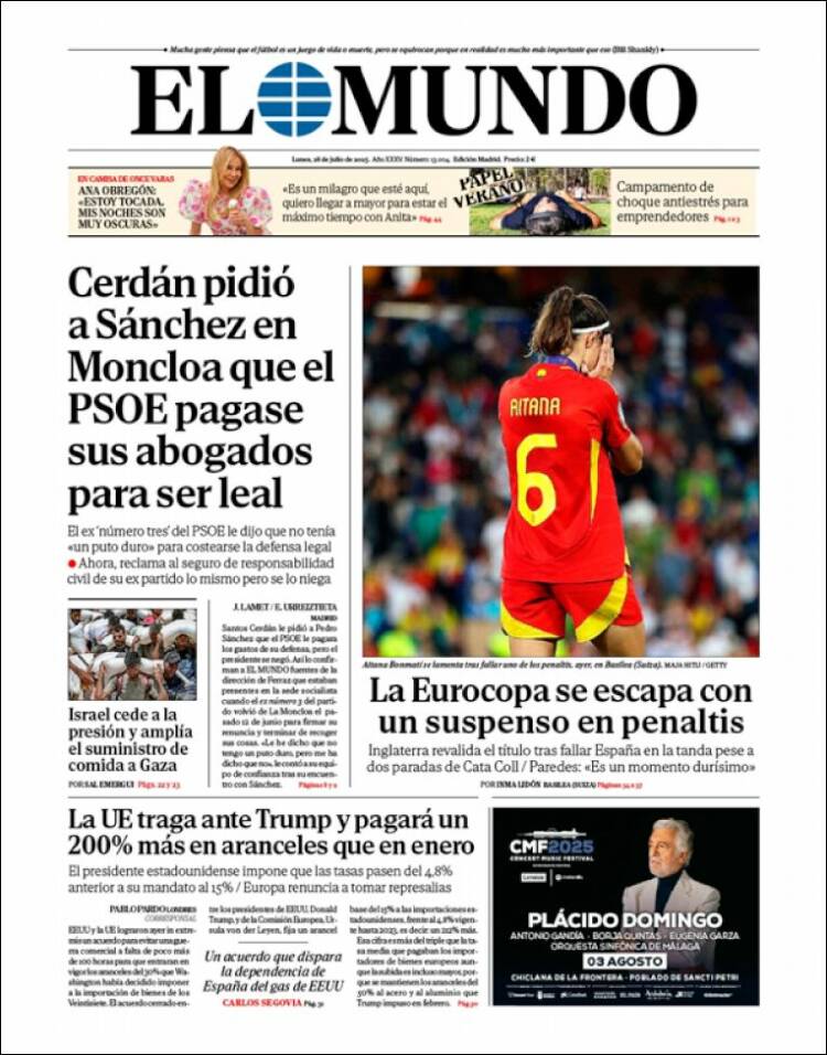 Portada de El Mundo (Spain)