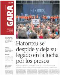 Portada de Gara (España)