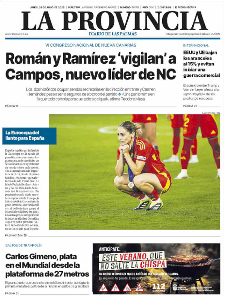 Portada de La Provincia (Spain)