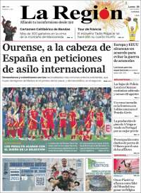 Portada de La Región de Ourense (Spain)