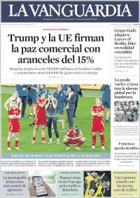 Portada de La Vanguardia (España)