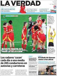 Portada de La Verdad de Murcia (España)