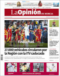 Portada de La Opinión de Murcia (España)