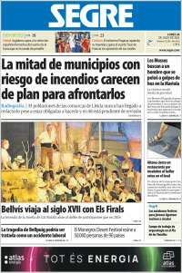 Portada de Segre  (Spain)