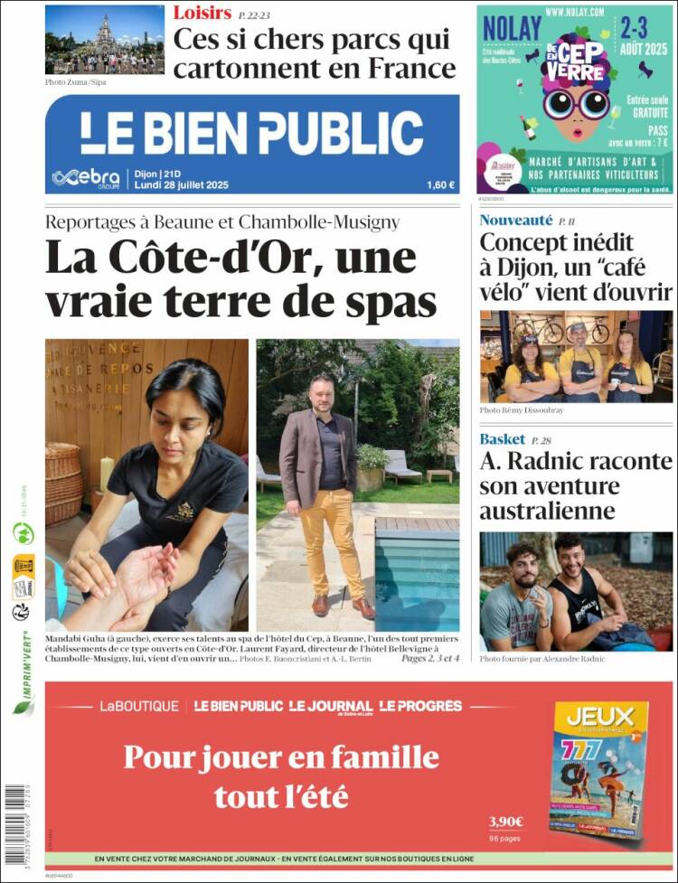 Portada de Le Bien Public (France)