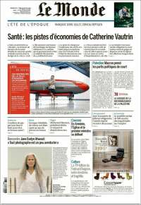 Portada de Le Monde (Francia)