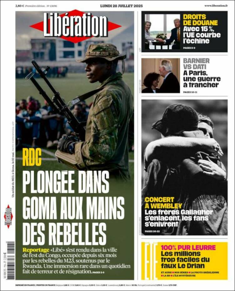 Portada de Libération (France)