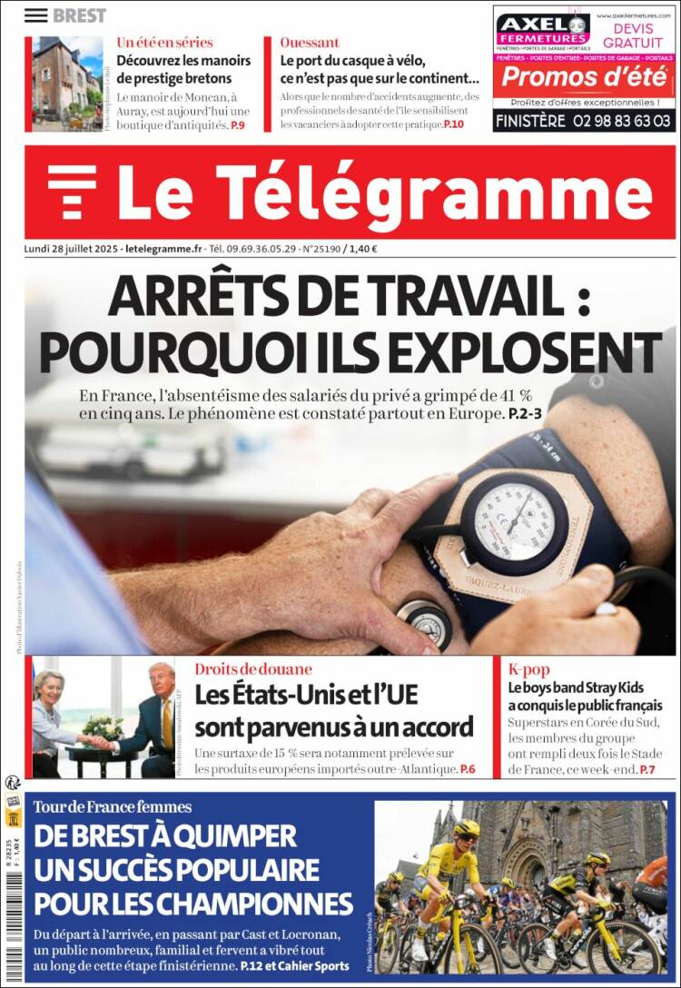 Portada de Télégramme (France)
