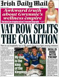 Portada de Irish Daily Mail (Irlanda)