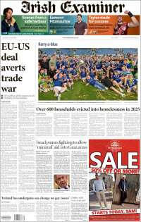 Portada de Irish Examiner (Irlanda)