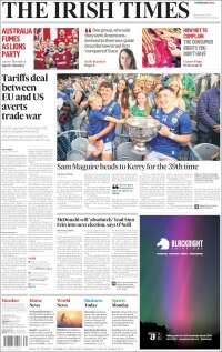 Portada de Irish Times (Irlanda)