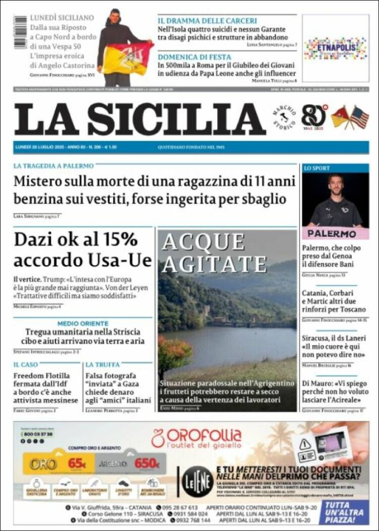 Portada de La Sicilia (Italy)