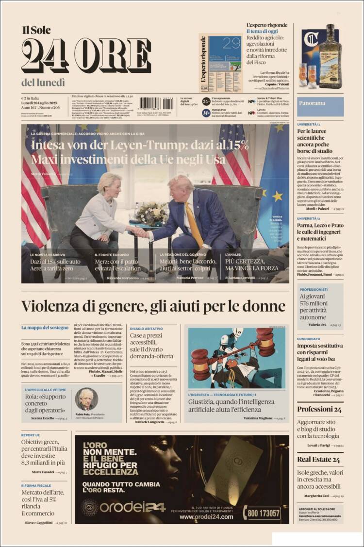 Portada de Il Sole 24 ORE (Italy)