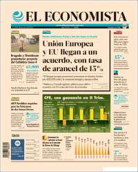Portada de El Economista (Mexique)