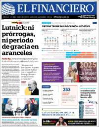 Portada de El Financiero (Mexique)