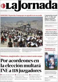 Portada de La Jornada (Mexico)